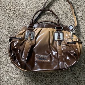 Guess, Large Mocha Crossbody Bag New with Tags